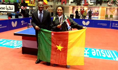 6.Alfred-Bagueka-Assobo-left-with-Sarah-Hanffou-right-after-her-success-at-the-2010-ITTF-Africa-Senior-Championships-Photo-courtesy-of-Olalekan-Okusan-i Yaoundé Ready to Host ITTF-Africa Senior Cup and African Club Championships