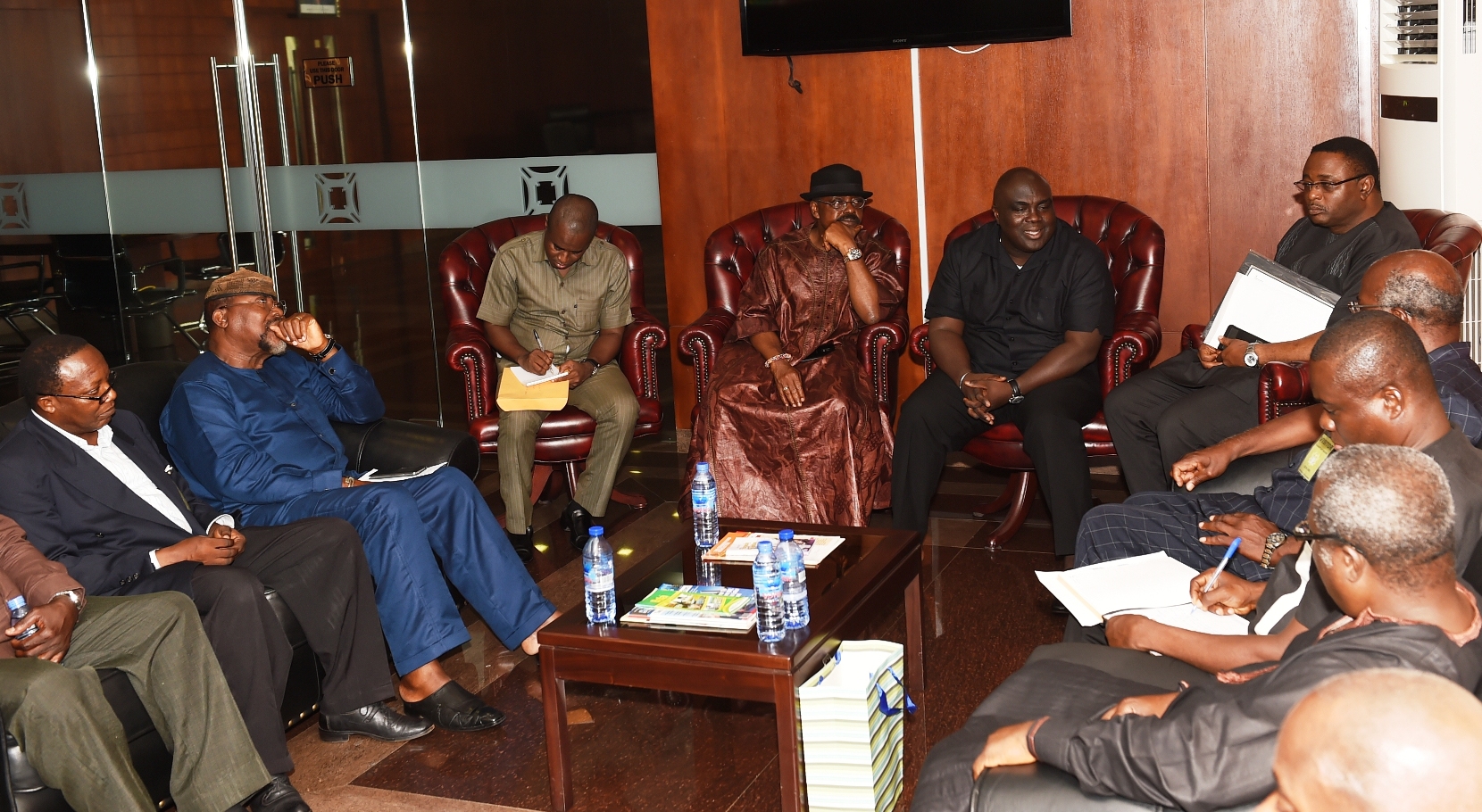 Chief-of-Staff-in-a-meeting-with-the-family-of-late-Mr-Lionel-Van-Lare-Dosoo The family of my uncle Mr Van Lare Dosoo call on Govt